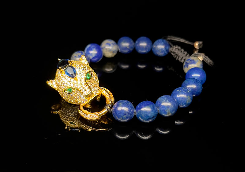 CZ Leopard head with luxurious embellishments